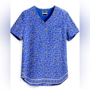 Strictly Scrubs Women's Ceil Paisley Print Stretch
Scrub Top size XL